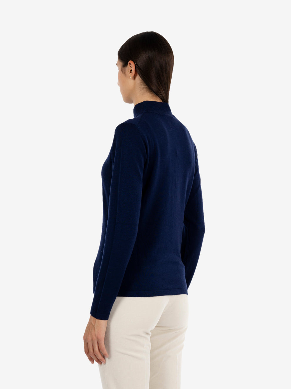 Lupetto in lana blu navy