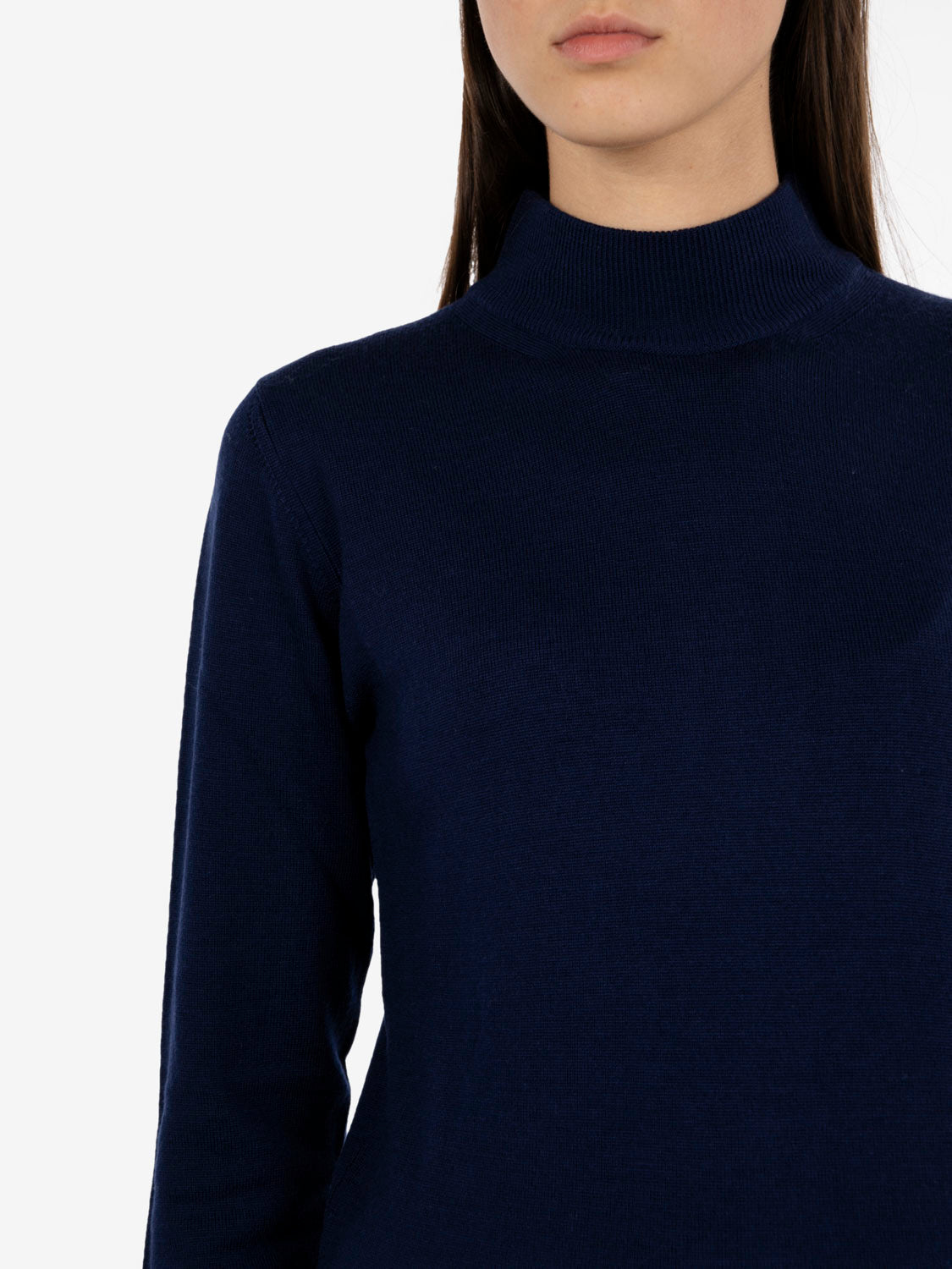 Lupetto in lana blu navy