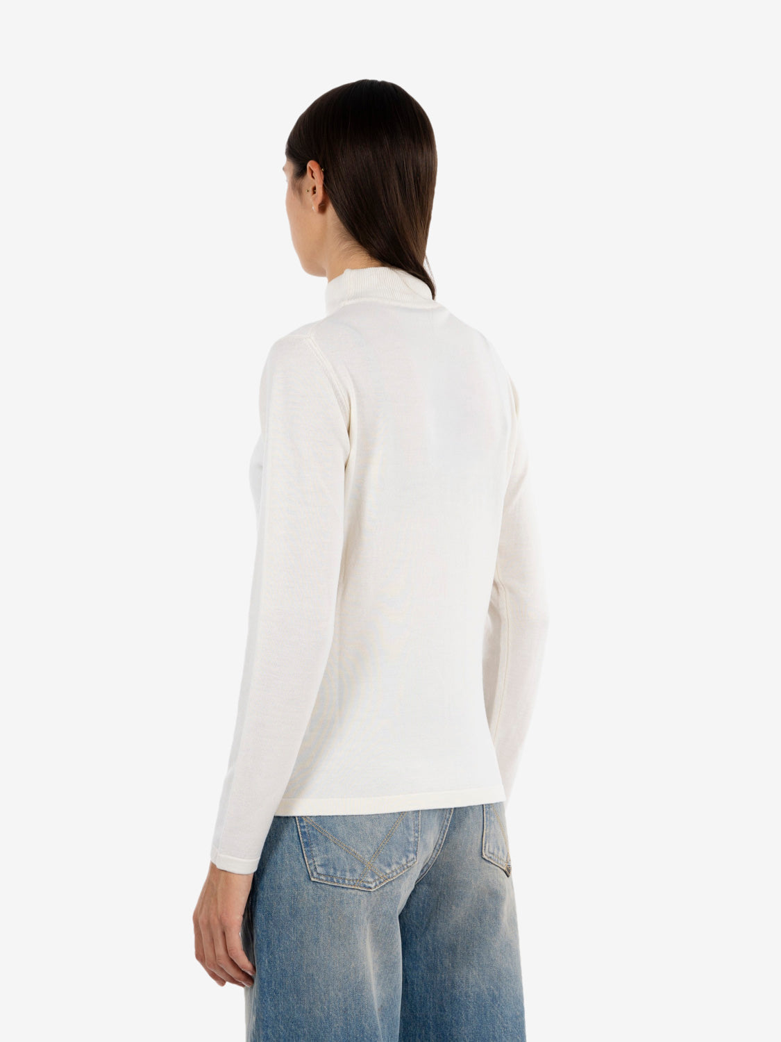 Ecru wool turtleneck