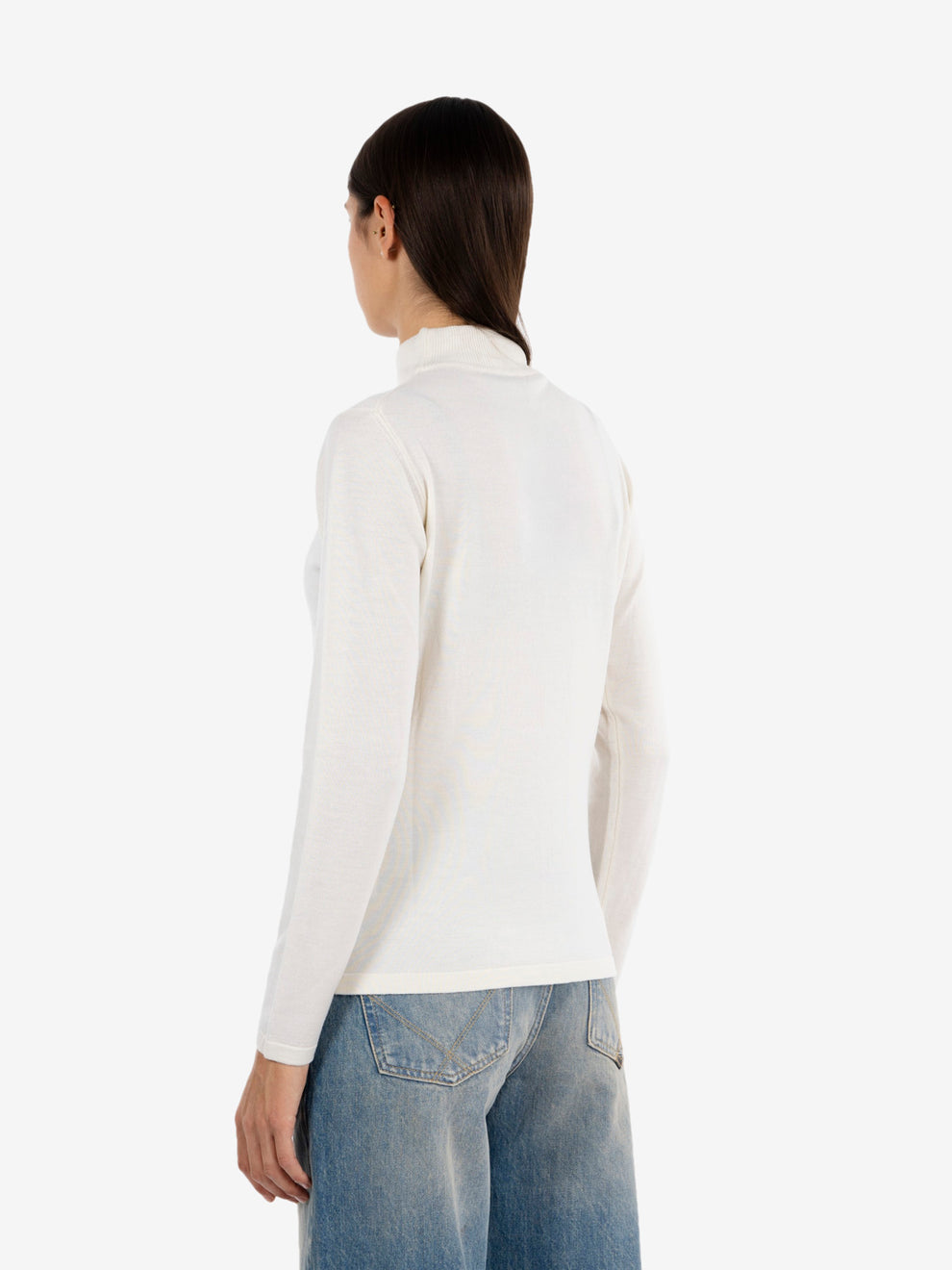 Ecru wool turtleneck