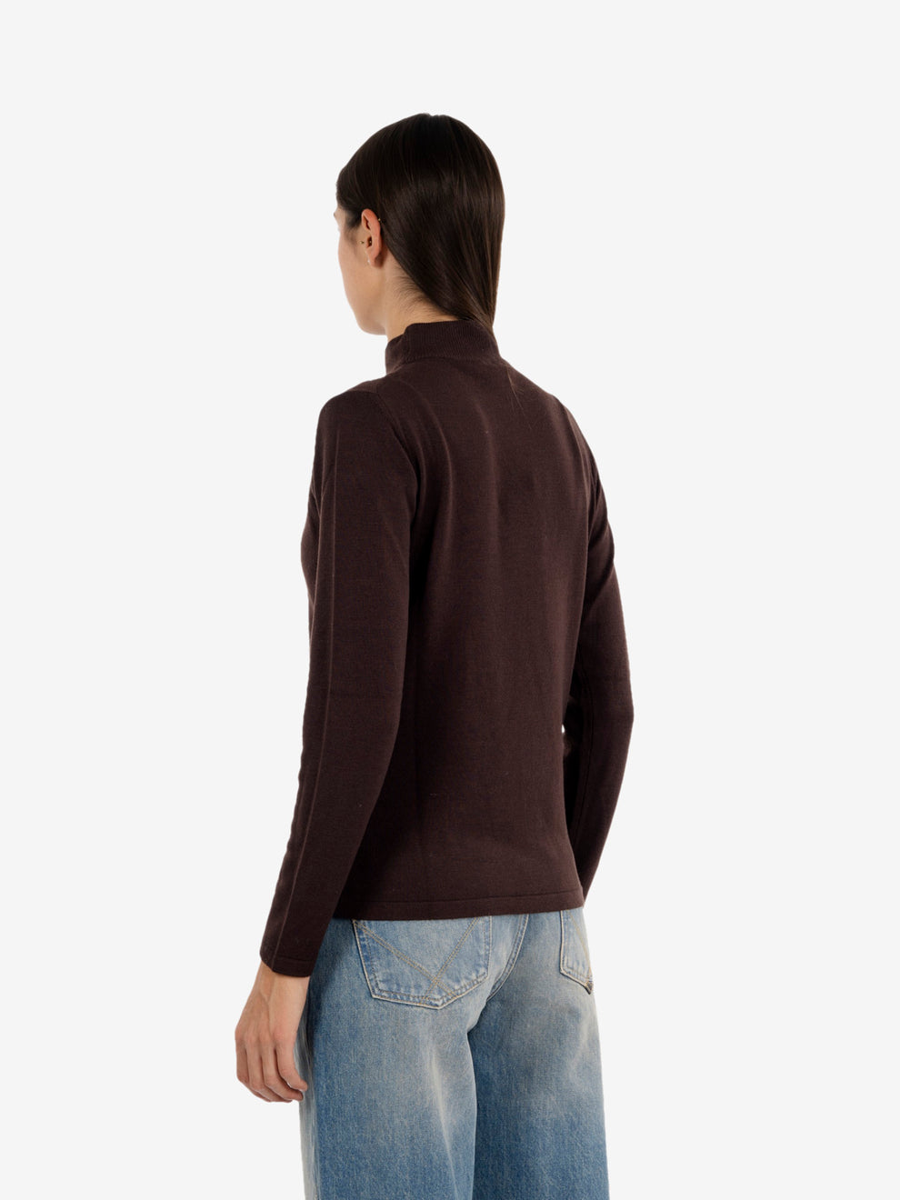 Dark brown wool turtleneck