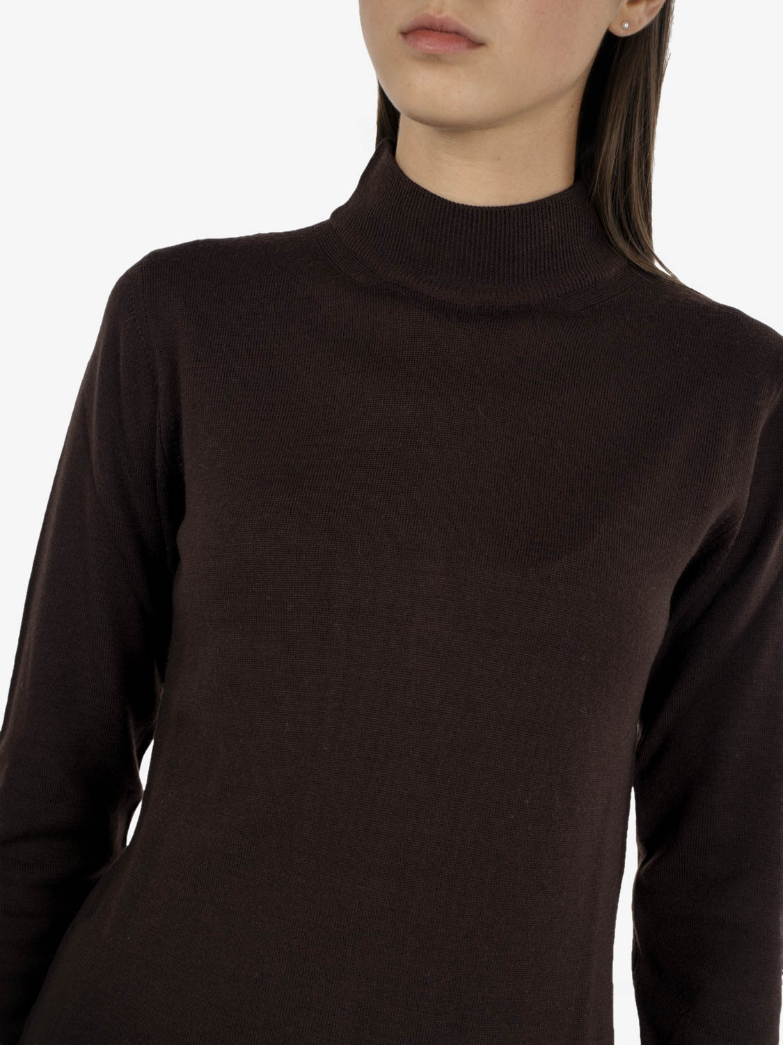 Dark brown wool turtleneck