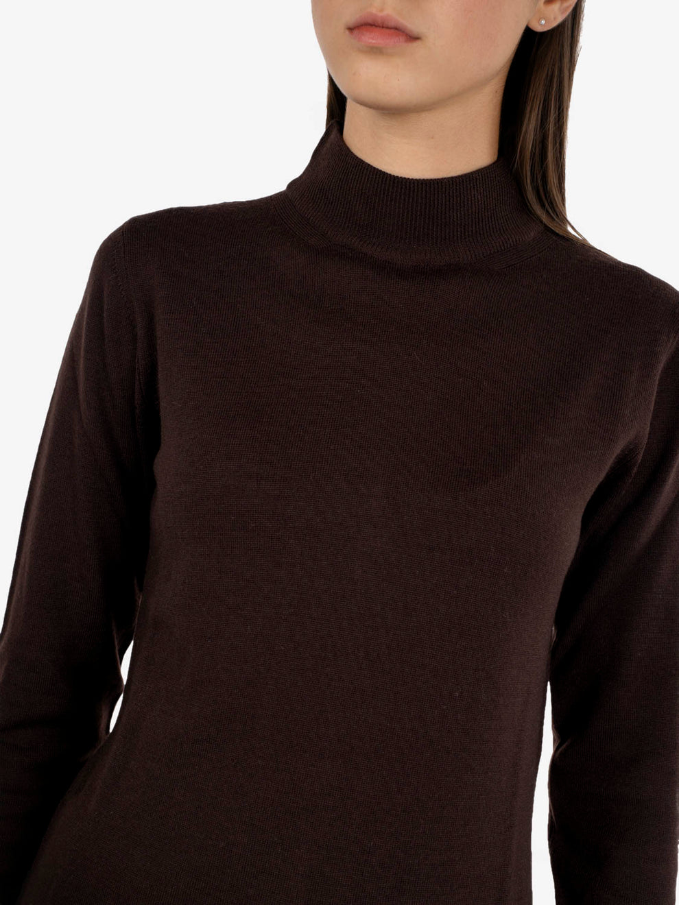 Dark brown wool turtleneck