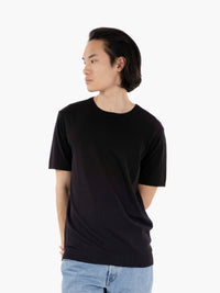 Maglia a girocollo con maniche corte black