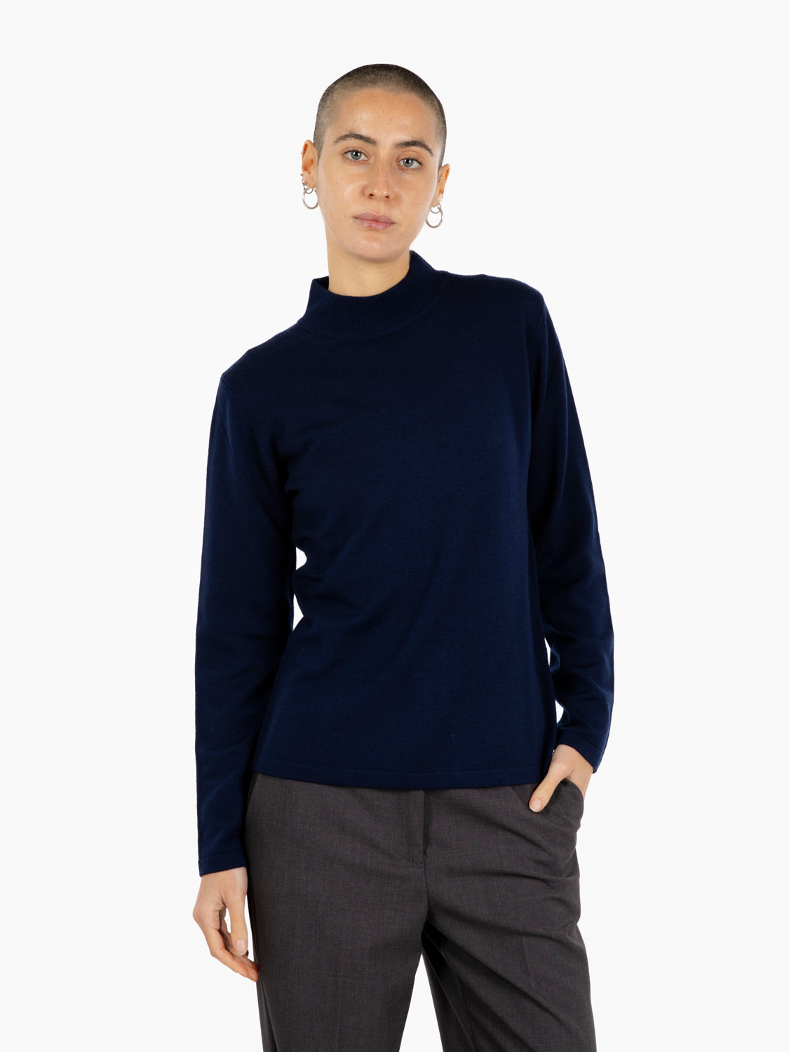 Maglia a lupetto blu navy blu