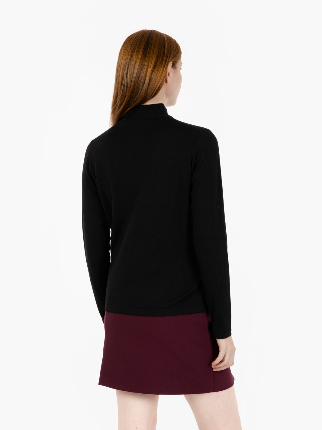 Black turtleneck sweater