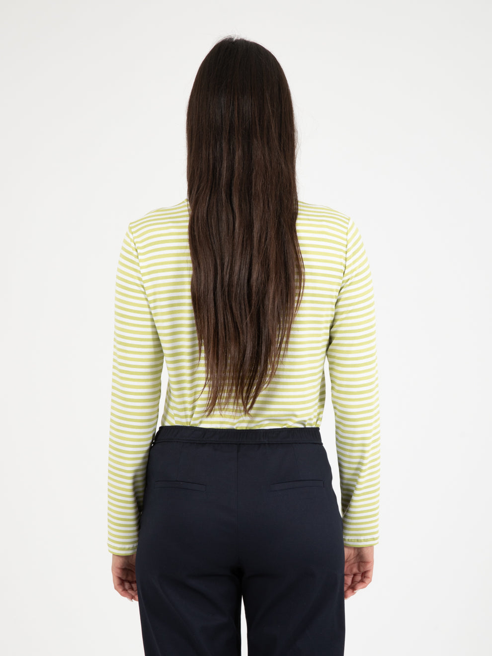 Maglia a righe in viscosa lime
