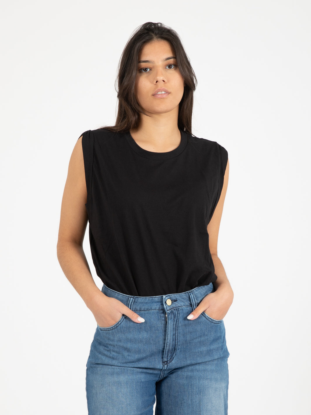 Basic over black sweater