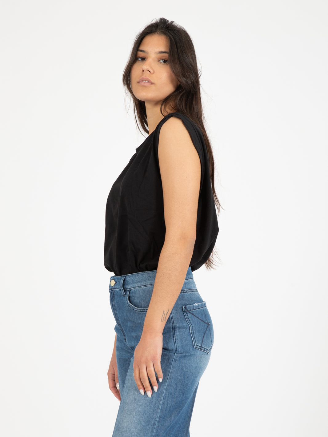 Basic over black sweater