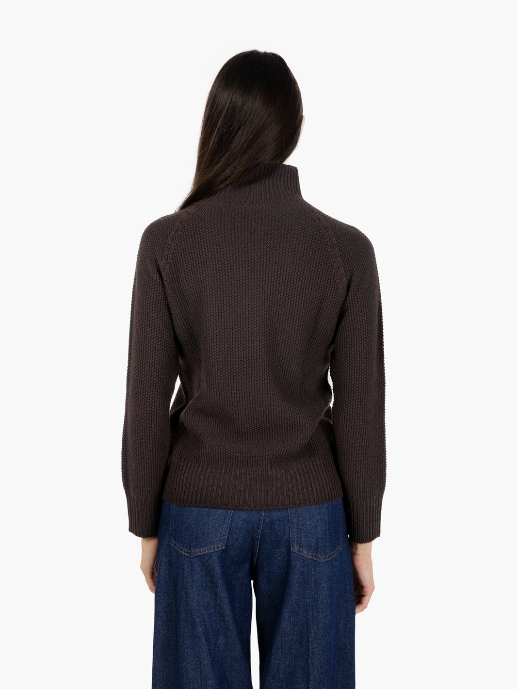 Maglia con collo a cratere moro
