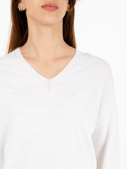 STIMM - Maglia con scollo a V bianco