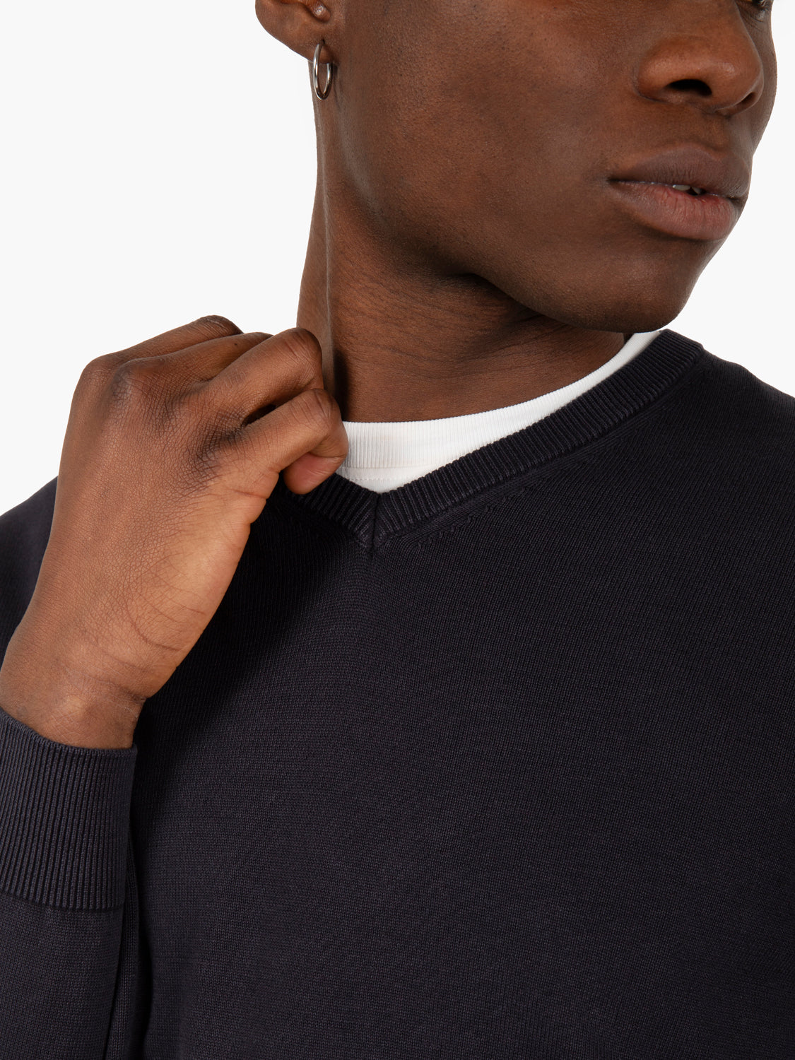 Maglia con scollo a V navy