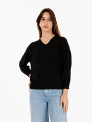 STIMM - Maglia con scollo a V nero