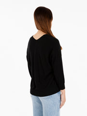 STIMM - Maglia con scollo a V nero