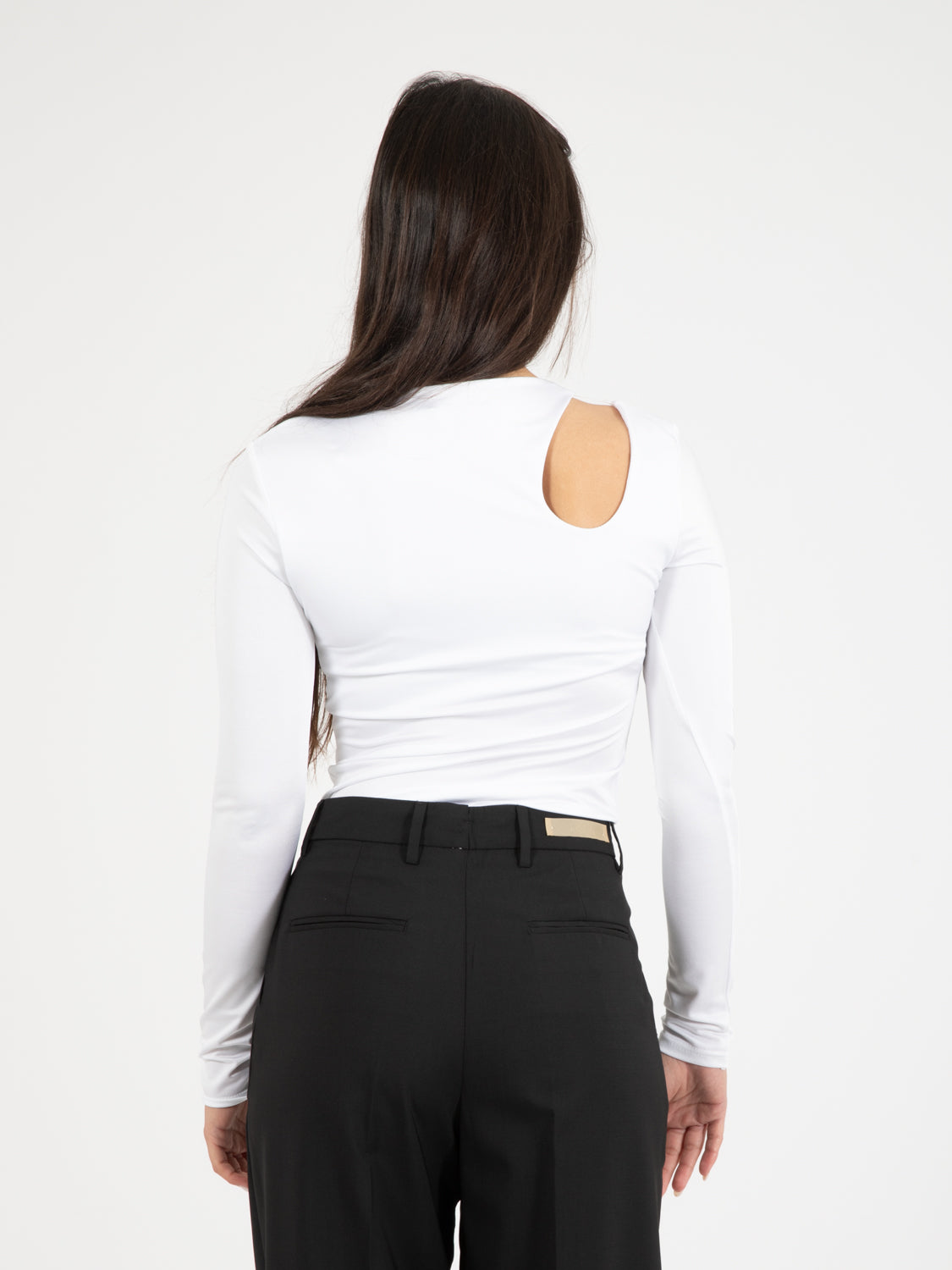 White cut-out sweater