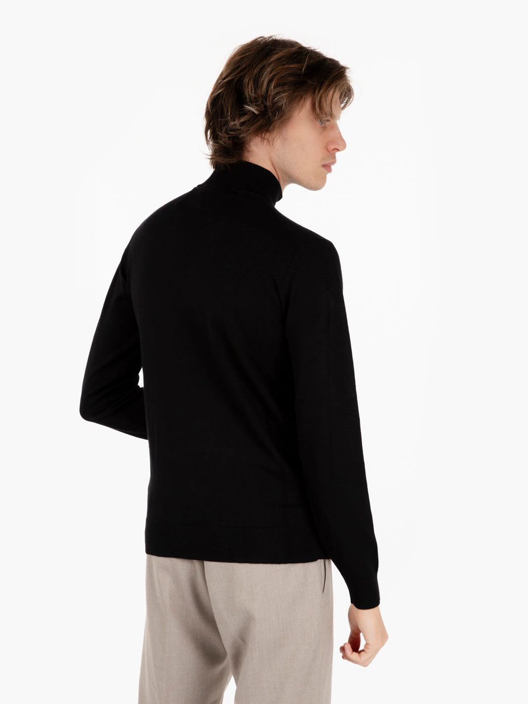Black viscose turtleneck