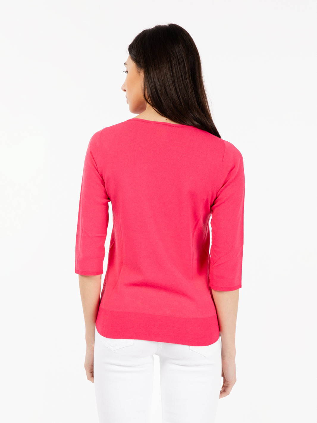 Maglia girocollo basic fragola