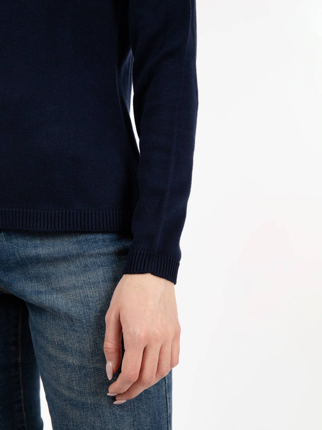 Maglia girocollo basico blu navy