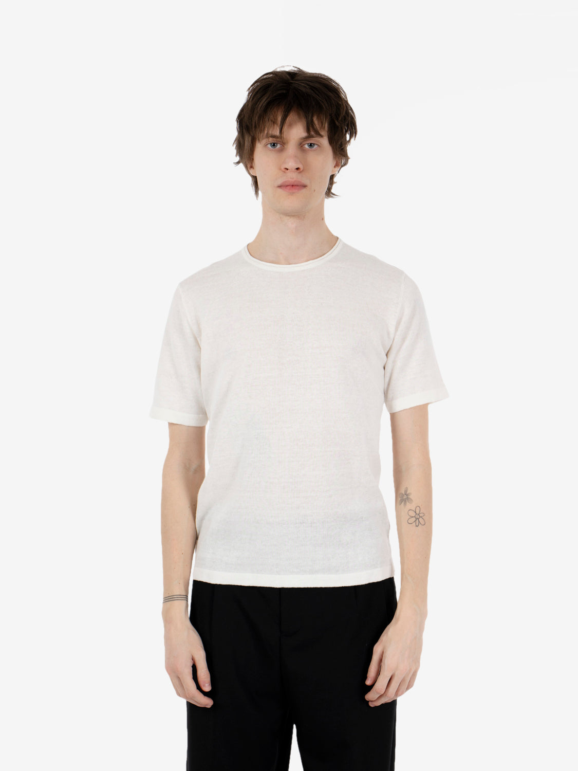 Ecru crew neck sweater