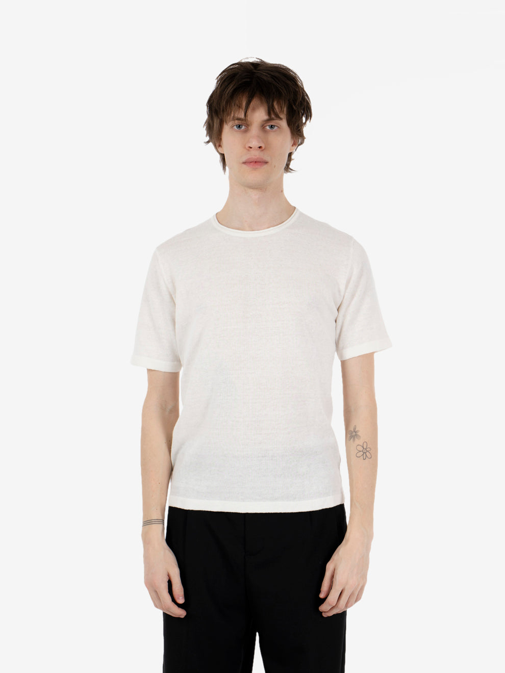 Ecru crew neck sweater