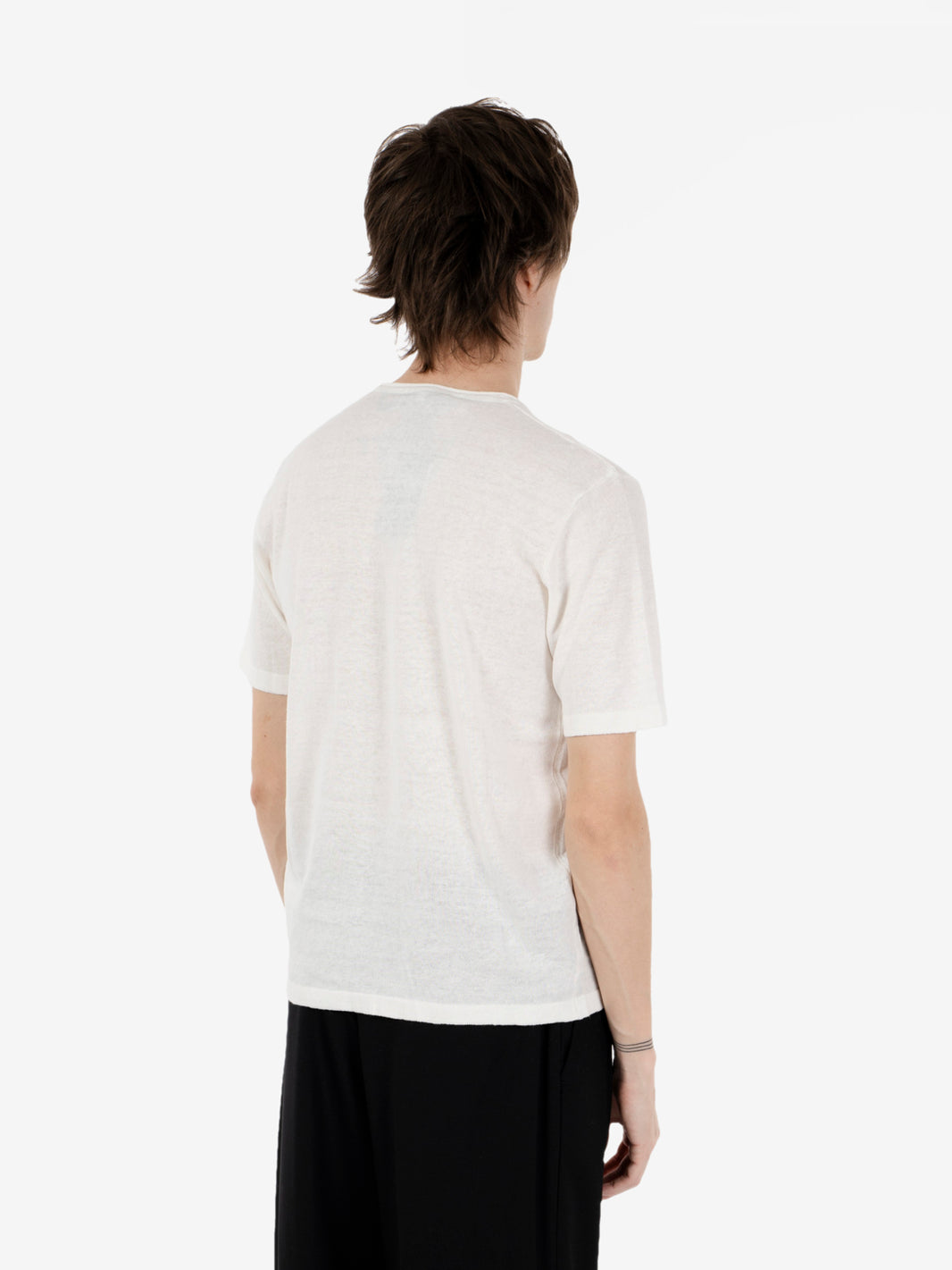 Maglia girocollo ecru