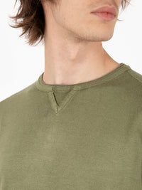 Maglia girocollo in viscosa felce