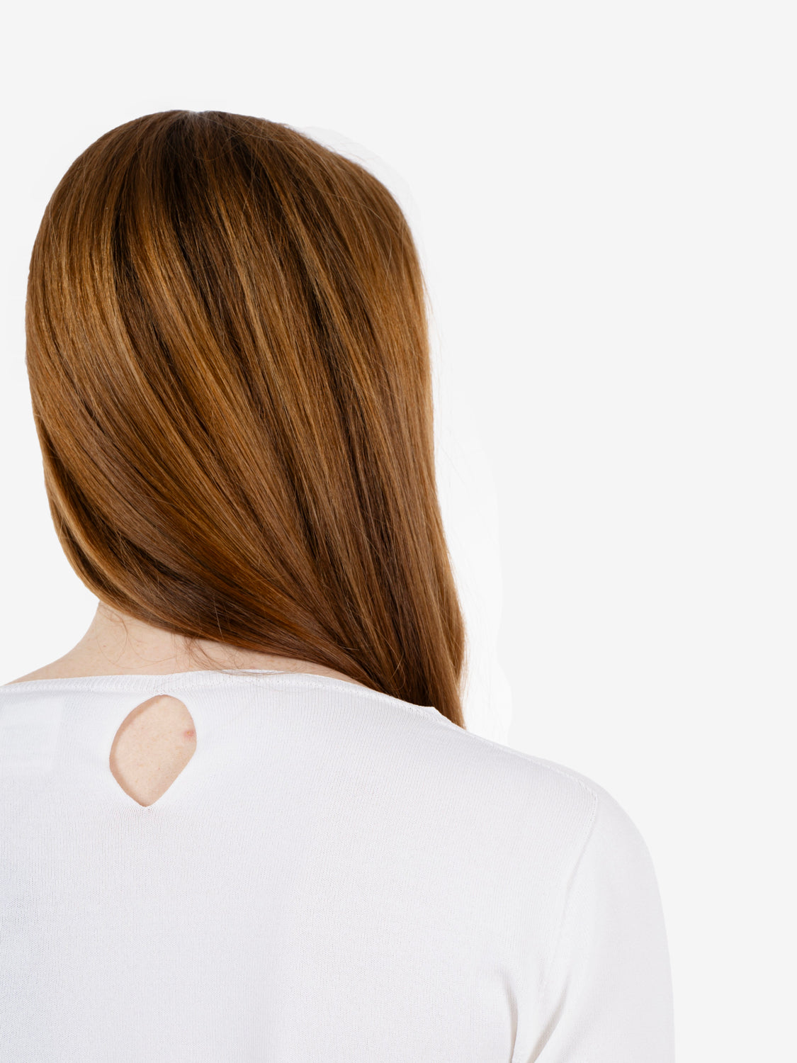 Maglia girocollo manica 3/4 bianco