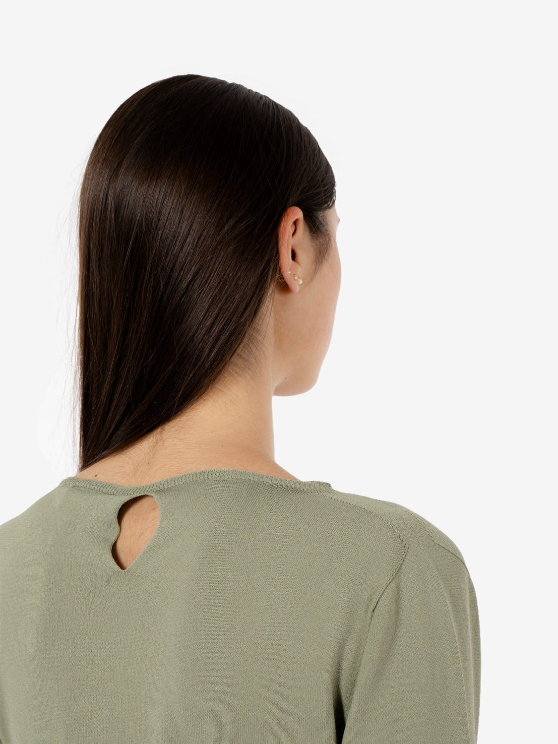 Maglia girocollo manica 3/4 verde