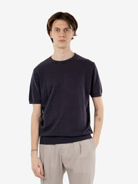 Maglia girocollo manica corta navy