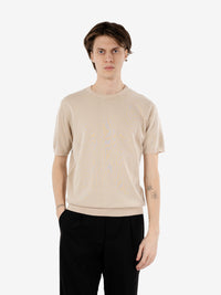 Maglia girocollo manica corta panama