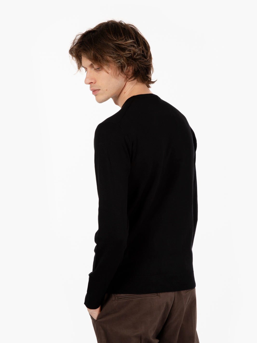 Maglia girocollo nera