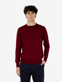 Maglia girocollo rasato bordeaux