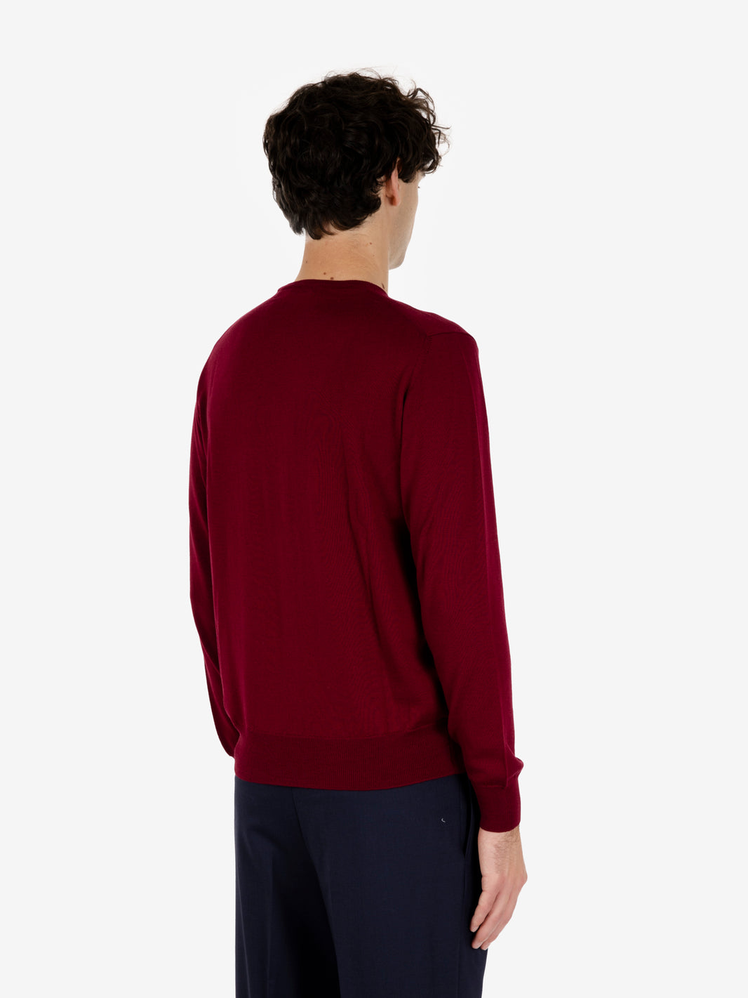 Maglia girocollo rasato bordeaux