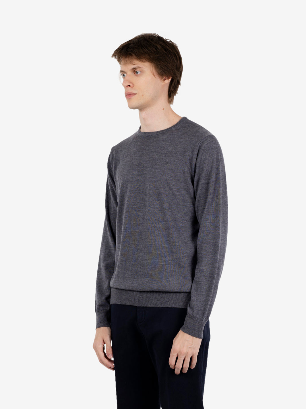 Maglia girocollo rasato grigio