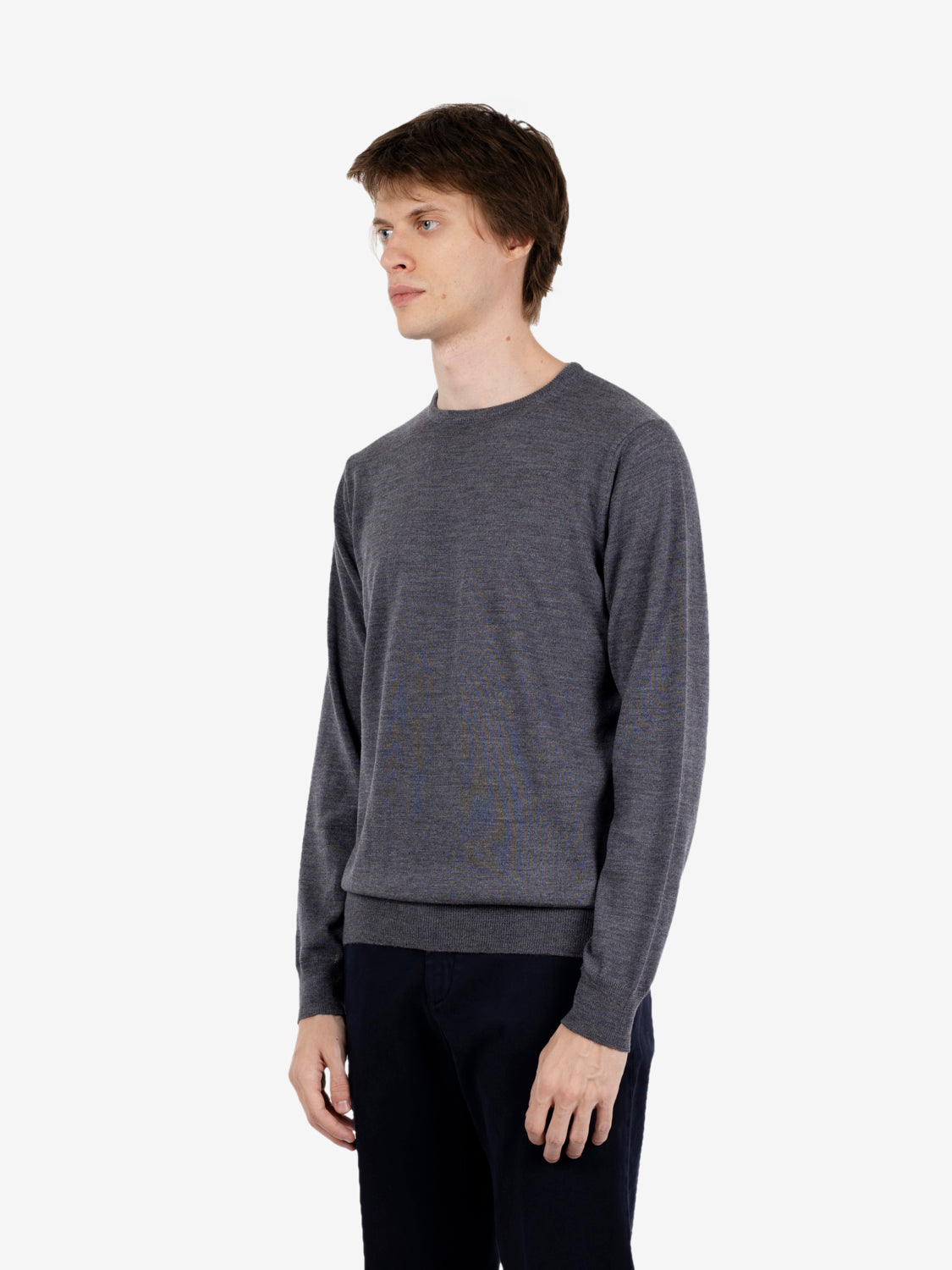 Maglia girocollo rasato grigio