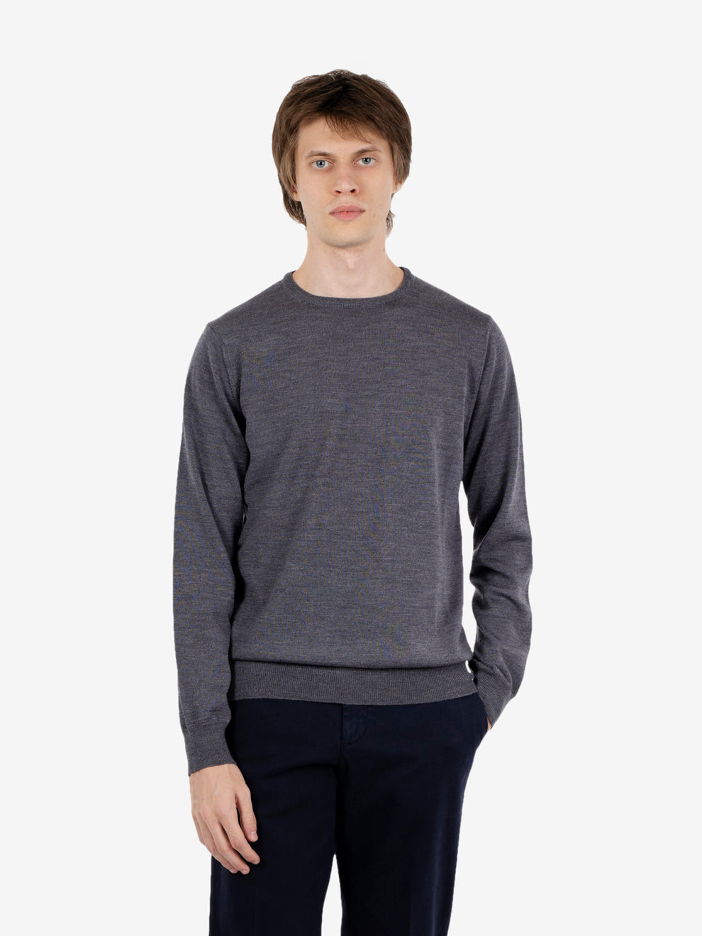 Maglia girocollo rasato grigio