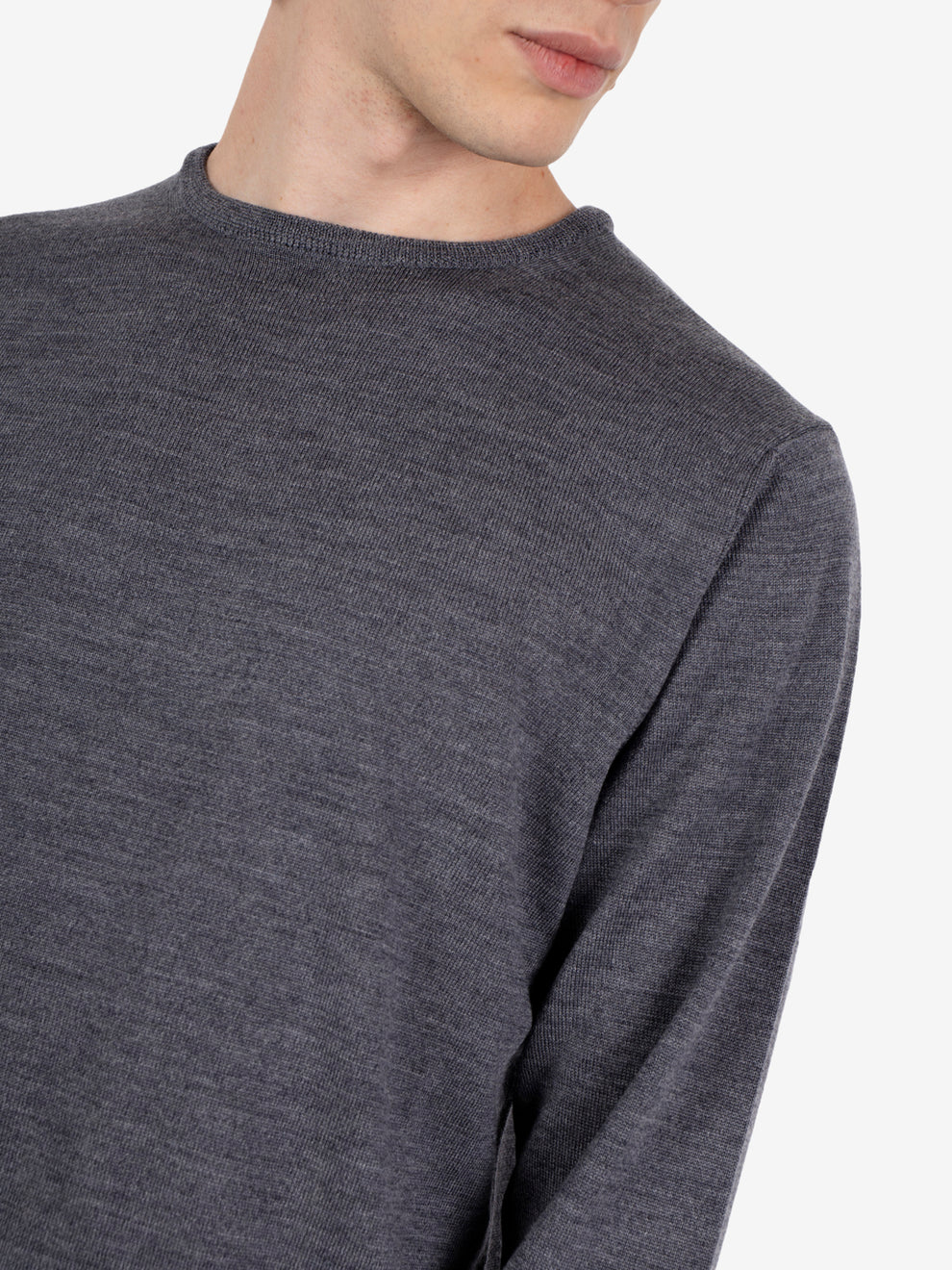 Maglia girocollo rasato grigio