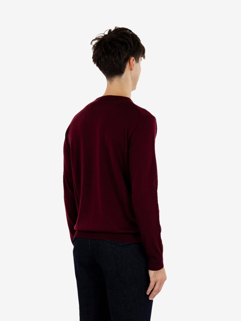 Maglia girocollo rasato vinaccia