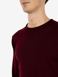 Maglia girocollo rasato vinaccia
