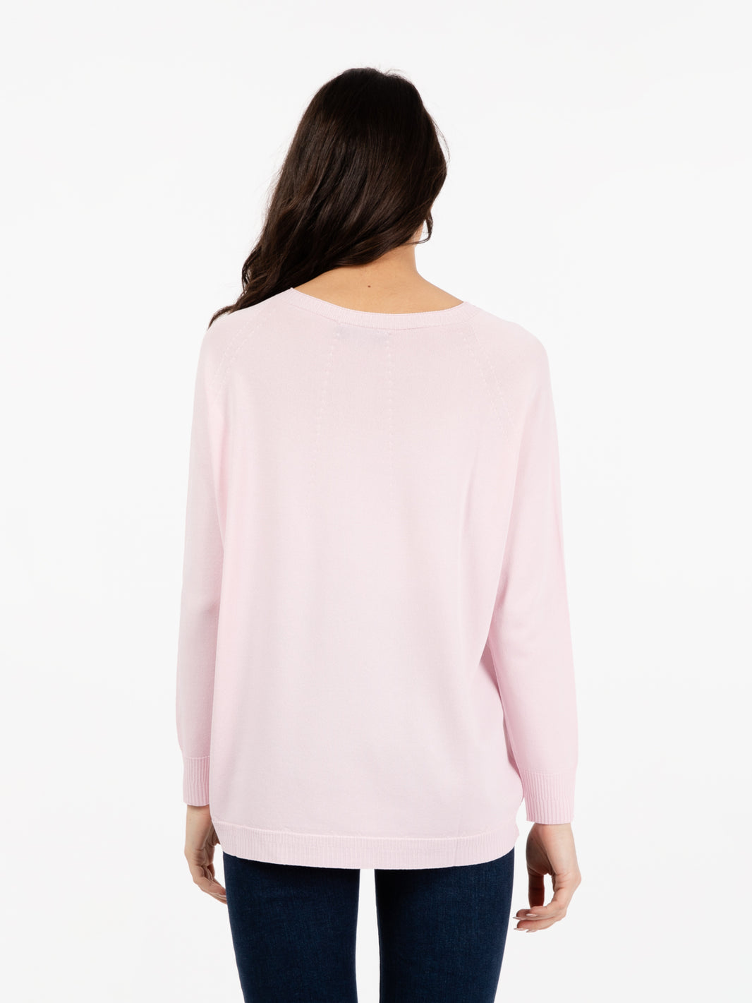 Maglia girocollo viscosa rosa