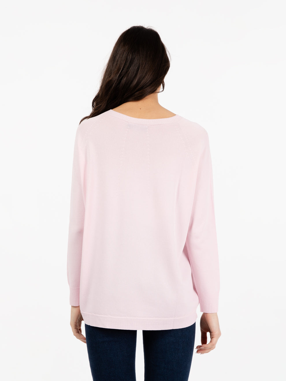 Maglia girocollo viscosa rosa