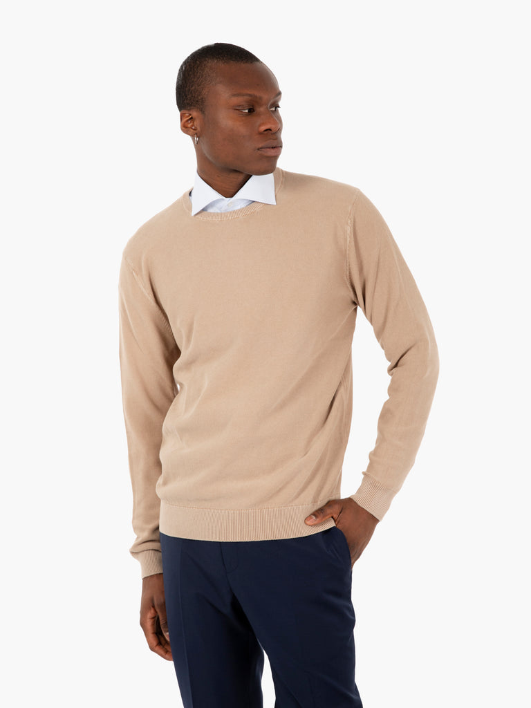 STIMM - Maglia in cotone lavorato beige