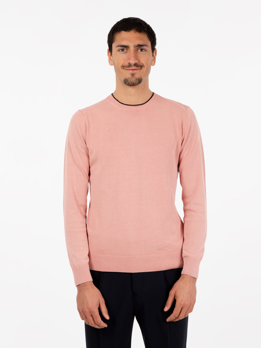 Maglia in cotone con toppe light pink