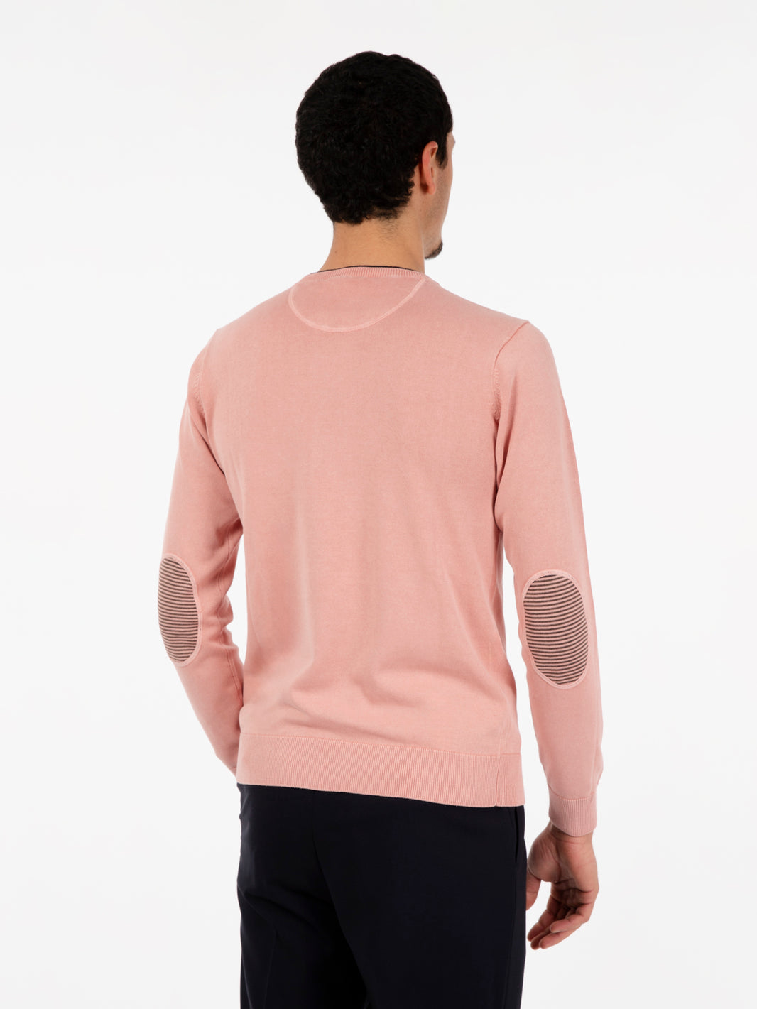 Maglia in cotone con toppe light pink