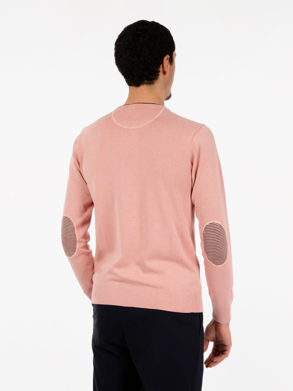 Maglia in cotone con toppe light pink
