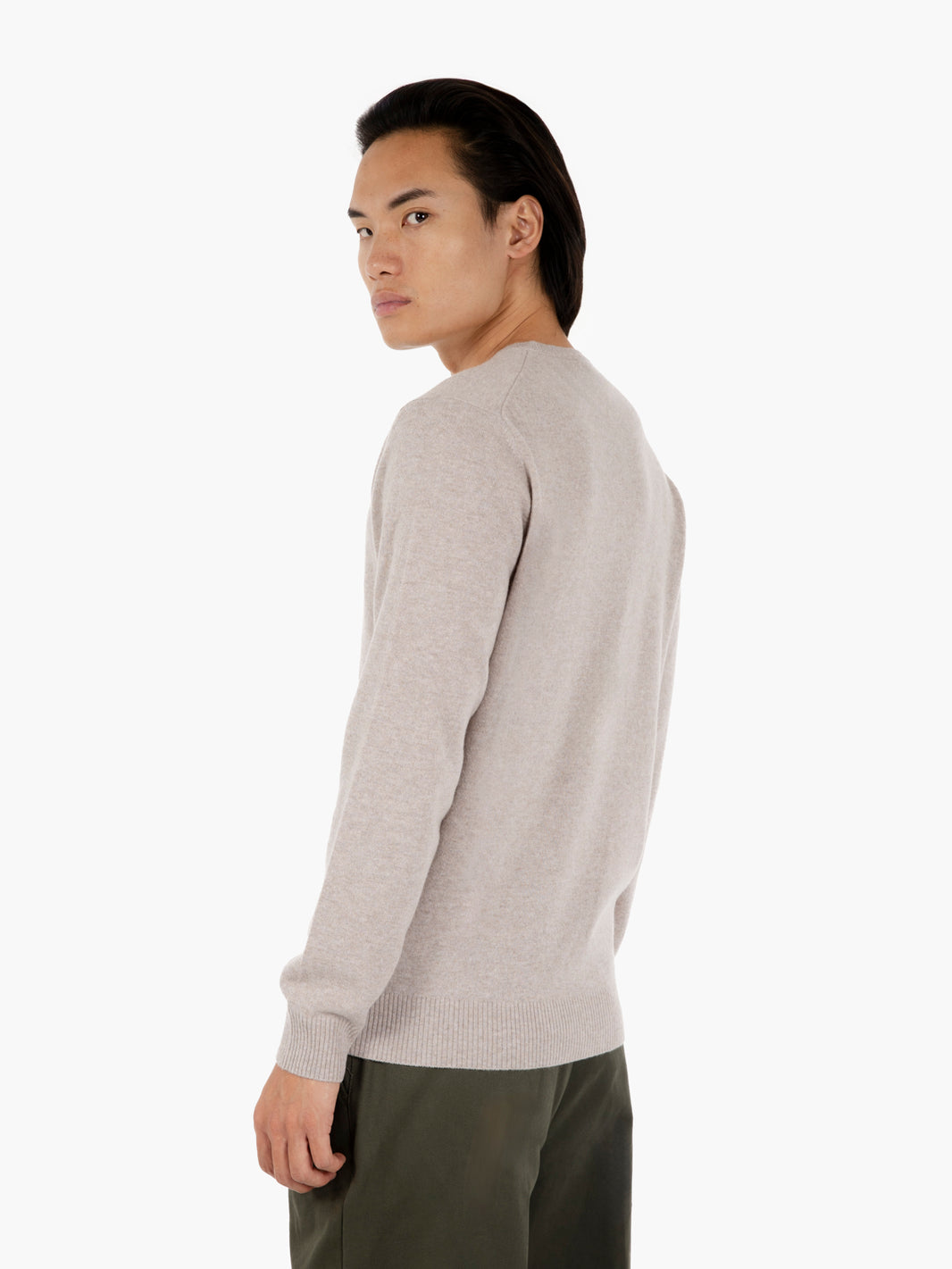 Maglia in lana merino e cachemire ash