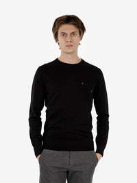 Viscose sweater with black pocket