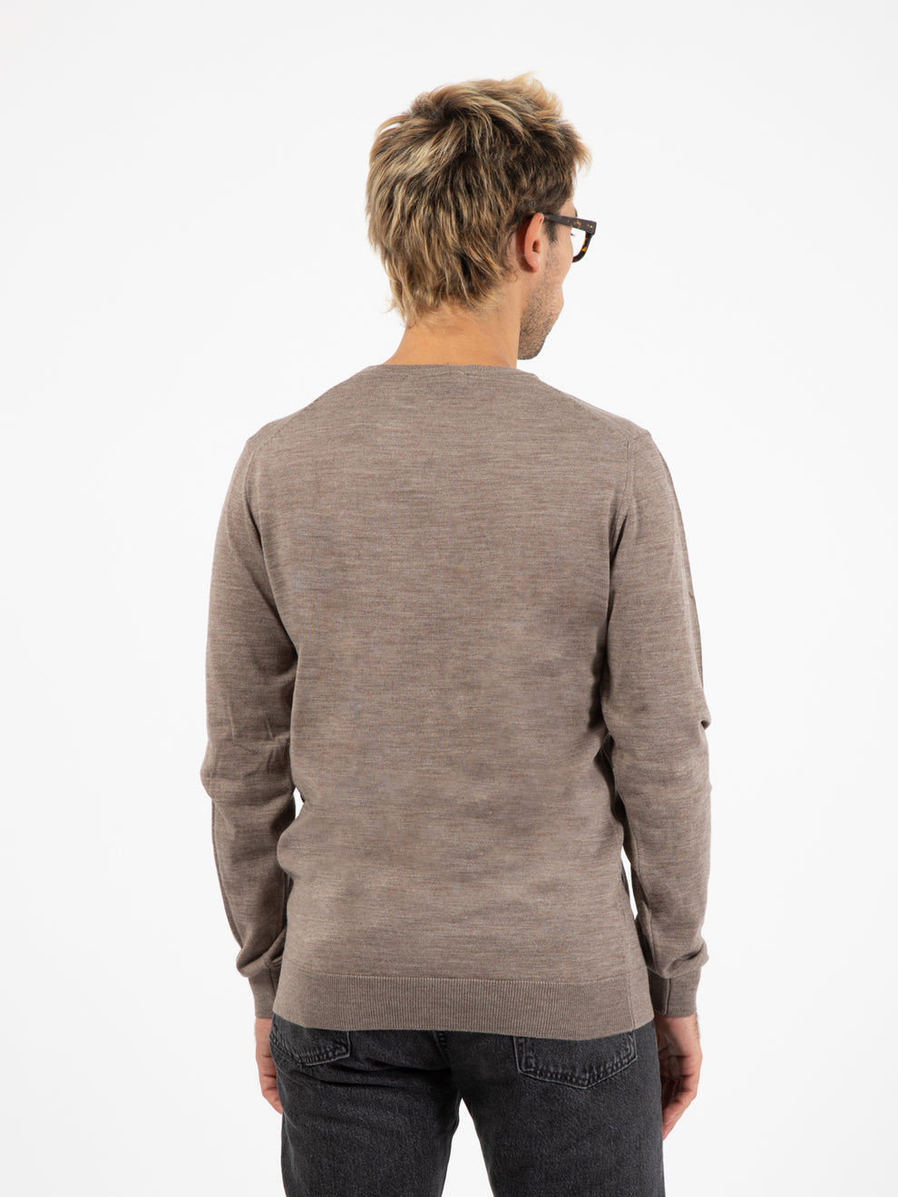 Maglia leggera girocollo lana merino corda