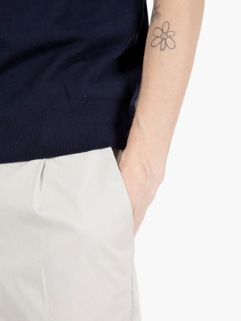 STIMM - Maglia manica corta girocollo in cotone blu