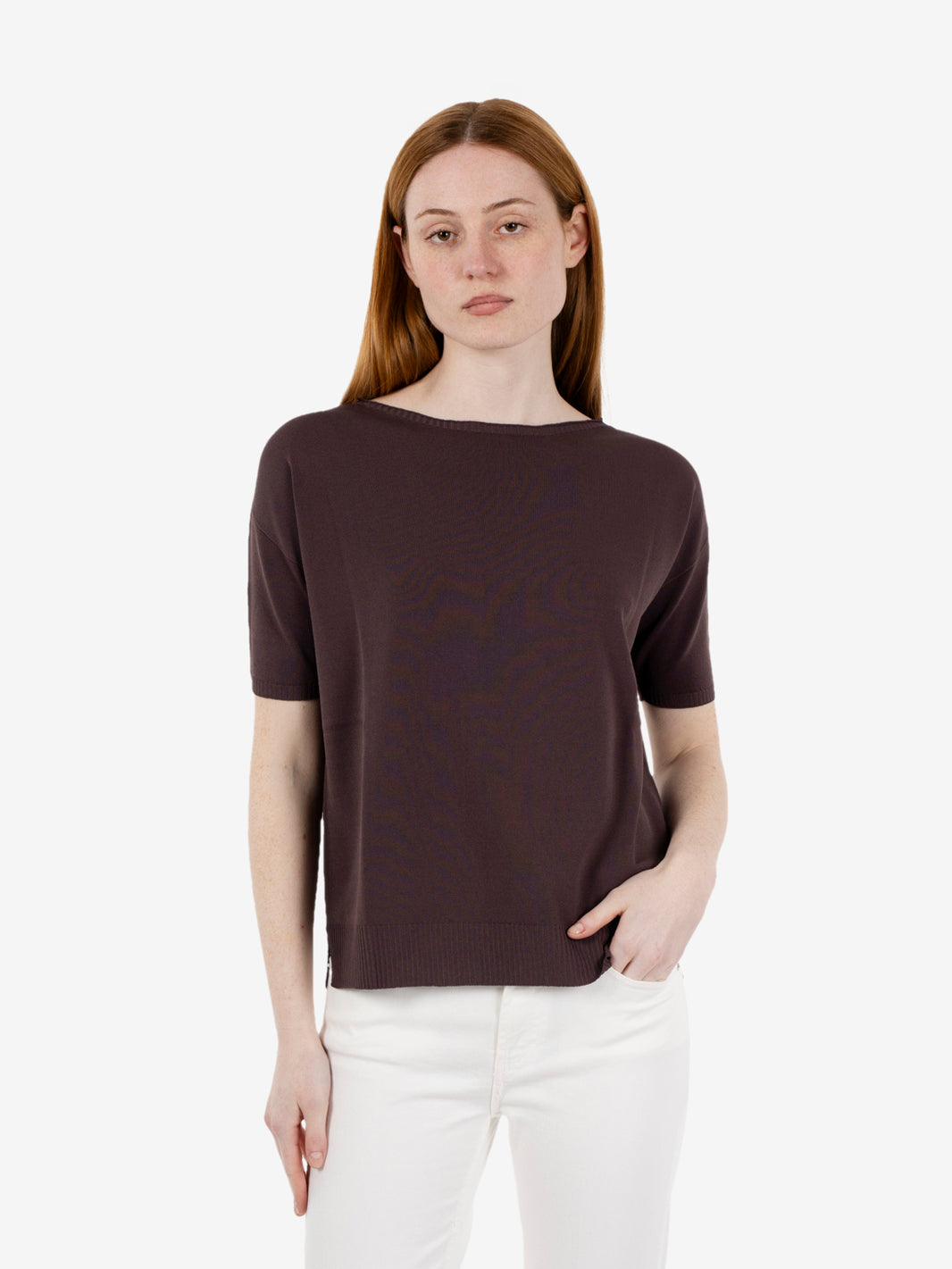 Maglia manica corta girocollo moro